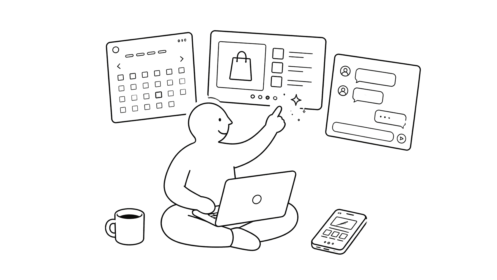 デモサイトを表すイラスト