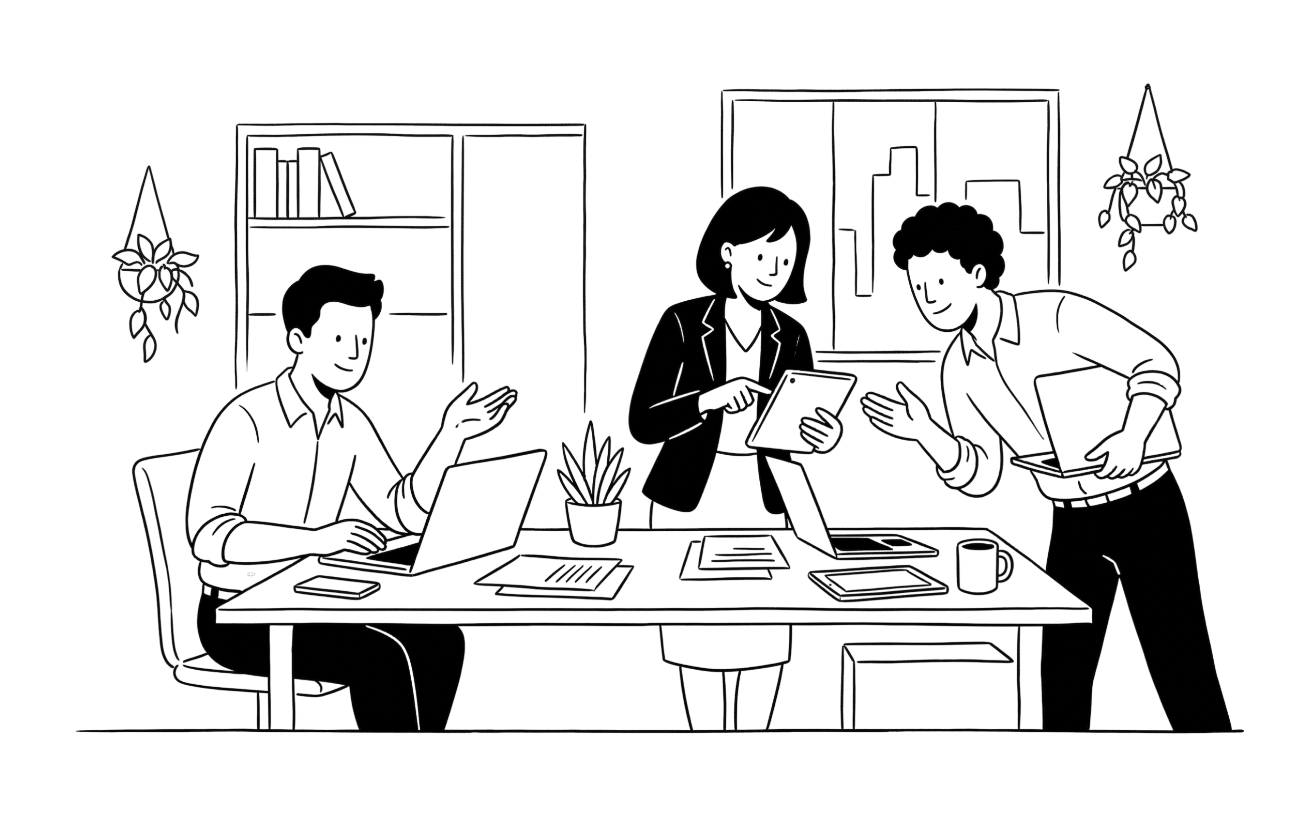 デジタル支援の導入イラスト